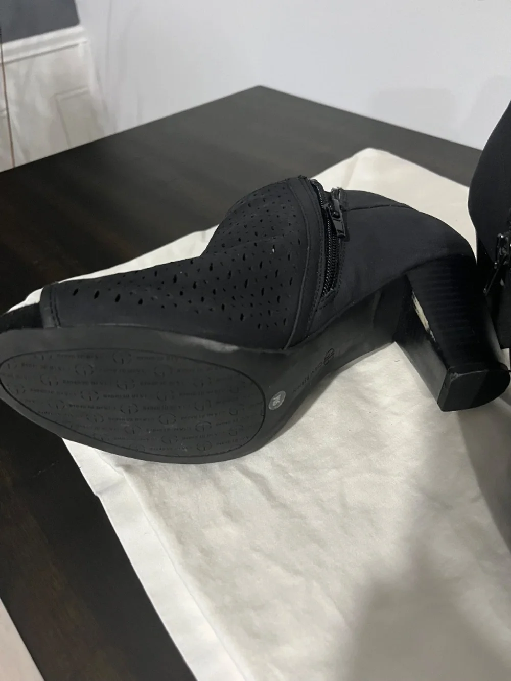 Open toe booties